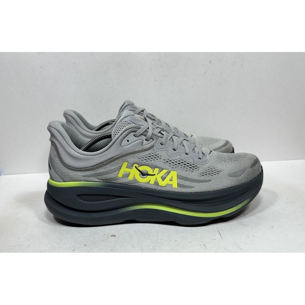 Hoka One One Bondi 9 Mens Size 13 D Gray Green Stardust Outer Orbit 1162011-SSTT